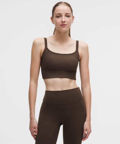 Align™ 女士背部大U领交叉肩带运动内衣 *罗纹