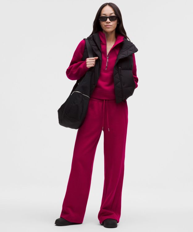 Scuba 女士中腰阔腿运动裤 *抓绒