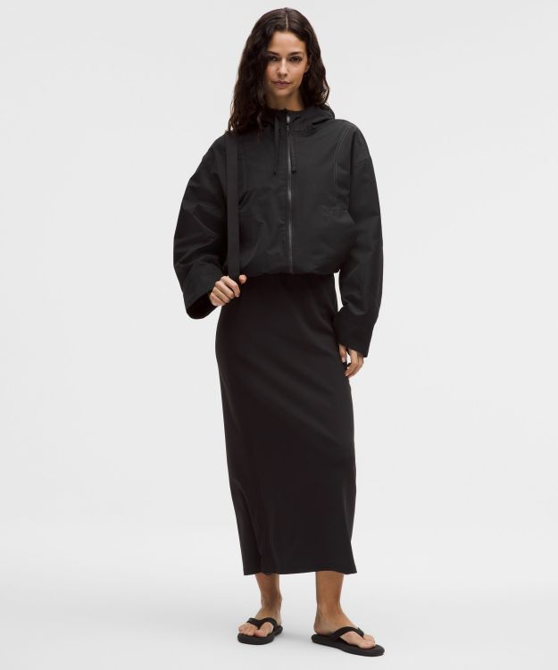 Nulu 女士双侧抽绳高腰长款半身裙