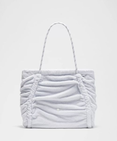 Ruched 女士褶饰款手袋 *毛圈布