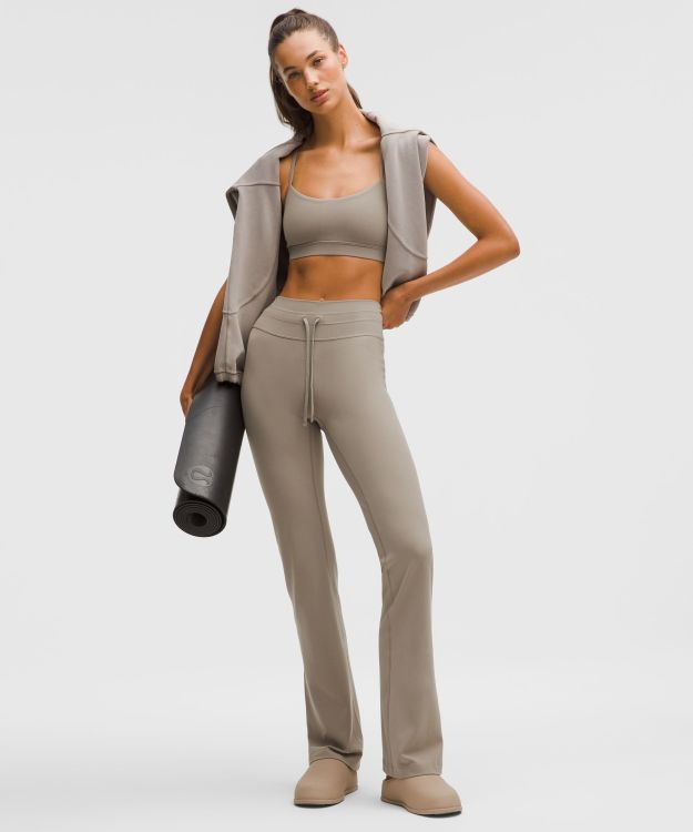 Groove 女士运动带抽绳高腰喇叭裤 *常规款