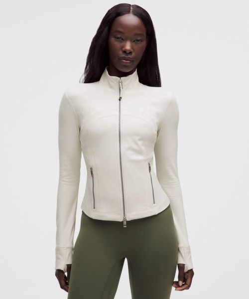 Define 女士短款夹克 *混合罗纹