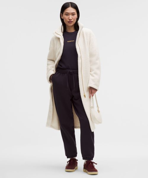 Sueded Boucle 女士绒面珠皮呢立领大衣 *新年款