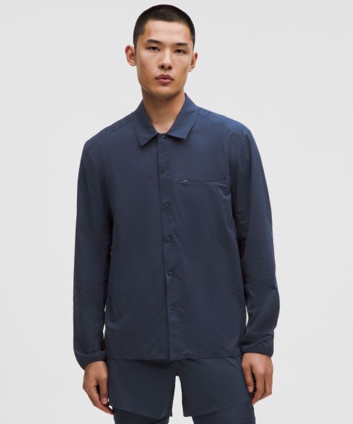 Perforated 男士跑步开孔设计外套式衬衫