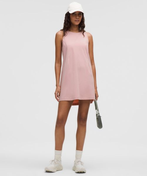 Organic Cotton 女士棉混纺腰部抽绳连衣裙