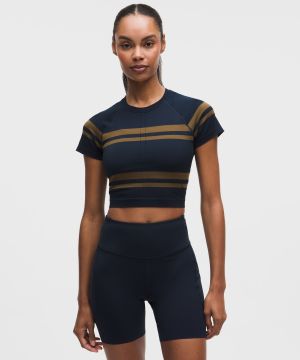 海军蓝联盟条纹/胡桃棕