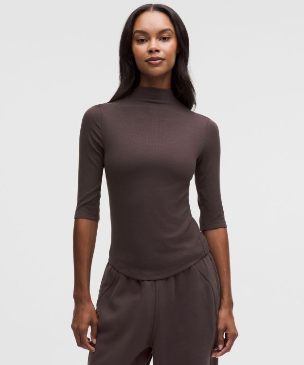 Hold Tight 女士紧身剪裁半高领中袖 T 恤