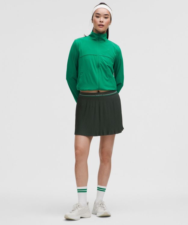 Logo-Waist 女士腰部徽标微褶网球裙