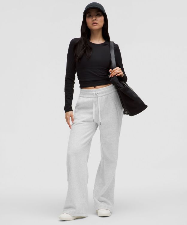 Scuba 女士中腰阔腿运动裤