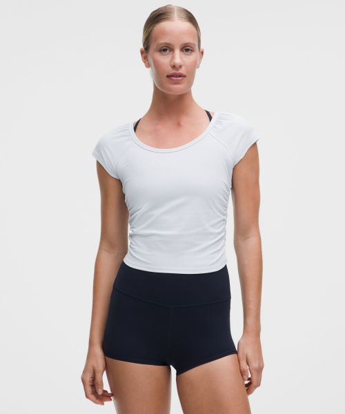 All It Takes 女士运动褶饰款低圆领 T 恤