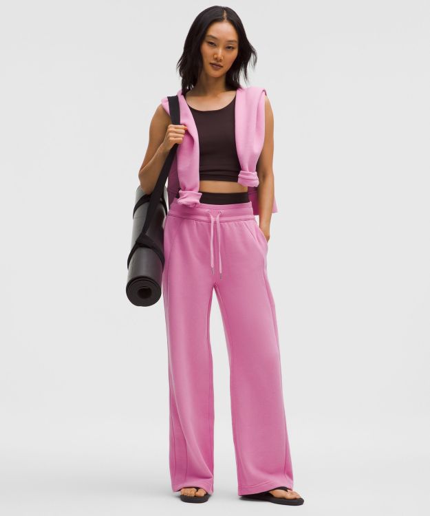 Scuba 女士中腰阔腿运动裤