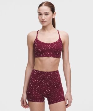 勃艮第酒红棉花糖粉心形点状散落印花