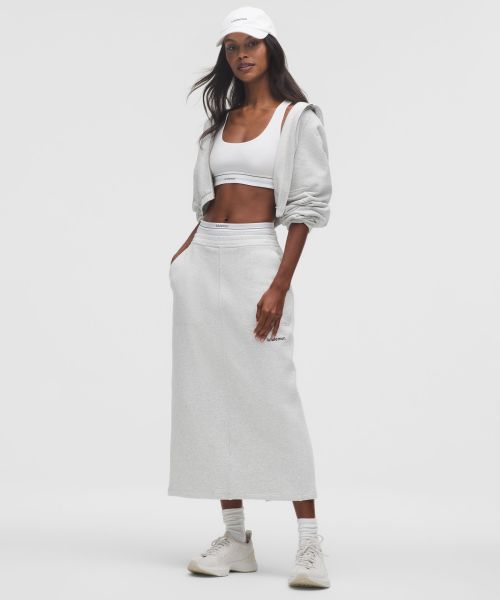 Loungeful 女士高腰中长半身裙 *抓绒