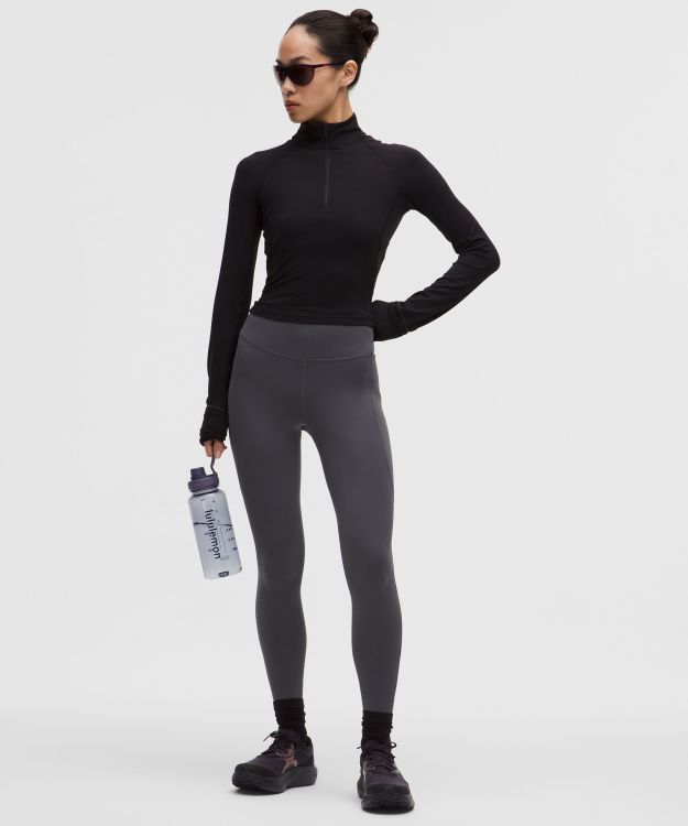 Fast and Free 女士运动高腰拉绒紧身裤 24