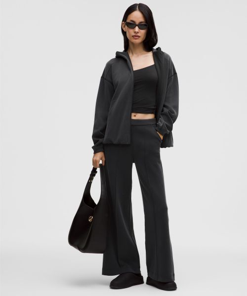 Brushed Softstreme 女士拉绒高腰阔腿裤