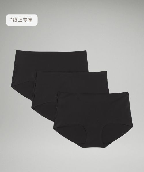 InvisiWear 女士中腰平角内裤 *3 条装 速干芯吸