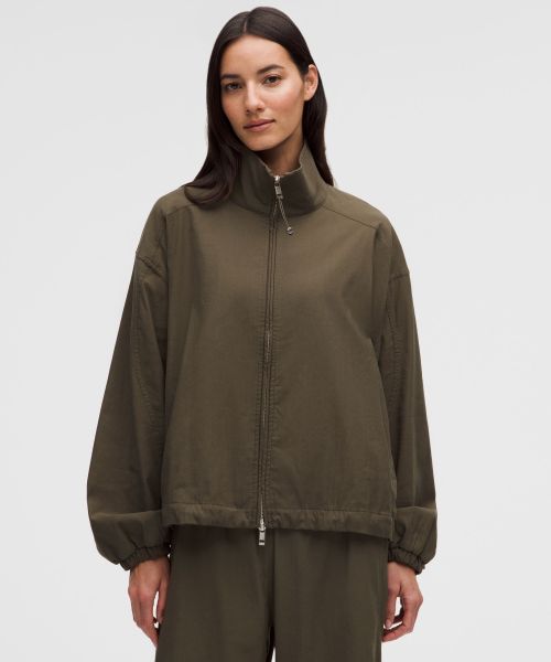 LuluLinen 女士烟囱领夹克