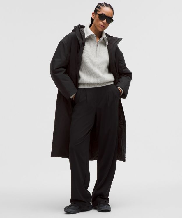 Oversized 女士超宽松剪裁带夹层风衣外套