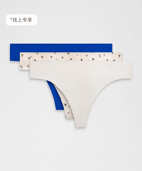 InvisiWear 女士中腰 T 型内裤 *3 条装速干