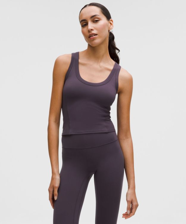 Smooth and Ribbed Nulu 女士低圆领运动背心