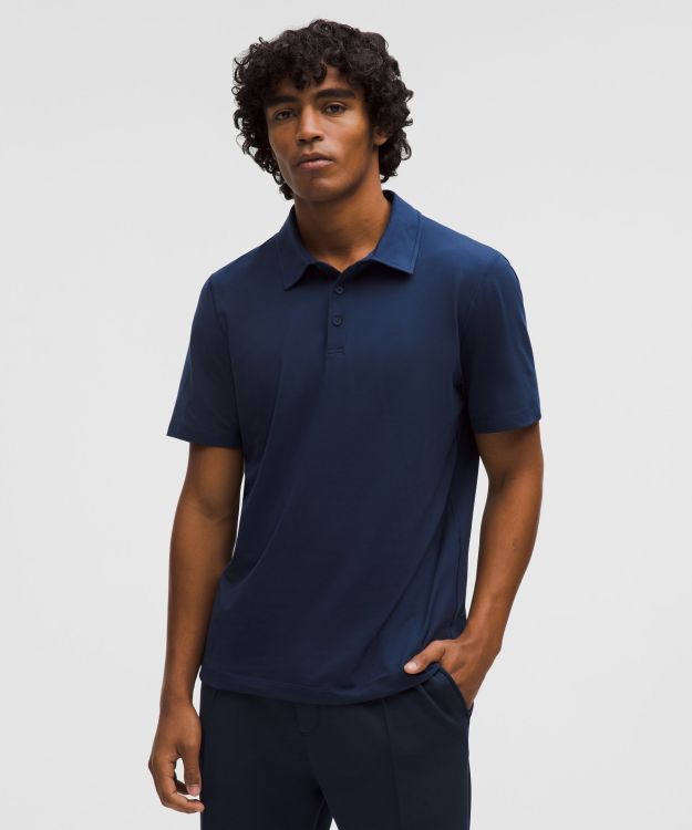 Soft Jersey 男士短袖针织休闲Polo衫